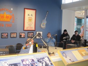 Playing on King Biscuit Time, Helena, AR, February, 2011